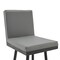 Armen Living Rochester 26" Swivel Modern Black Metal and Gray Faux Leather Barstool 721535752164 - alternate 4